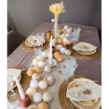 Тайська гирлянда із ниток CBL Creamy 20 куль, 3.7 м