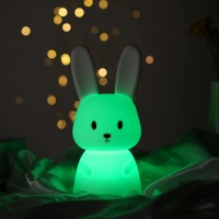 Сенсорний м'який нічник Зайчик Silicone Bunny, акумулятор 1200 мАг, 20 см