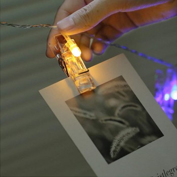 Світлодіодна гірлянда Прищіпки для фото, 5.3 м з пультом, 50 шт