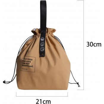 Термосумка шопер для еды и напитков, lunch bag  Smile коричневая 