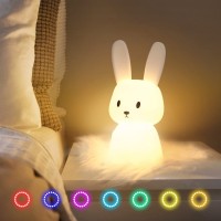 Сенсорный мягкий ночник Зайчик Silicone Bunny, аккумулятор 1200 мАч, 20 см