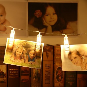 Світлодіодна гірлянда Прищіпки для фото, 5.3 м з пультом, 50 шт