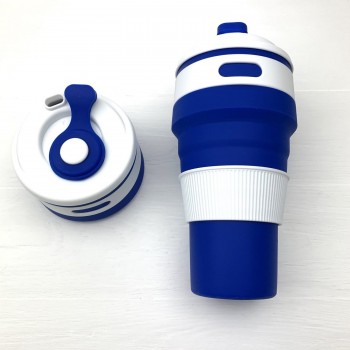 Складна еко кружка, Сия 500 мл, з кришкою