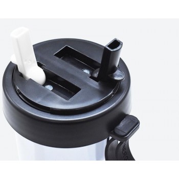 Двойная бутылка, бутылочка для двух напитков, 600мл, чёрная