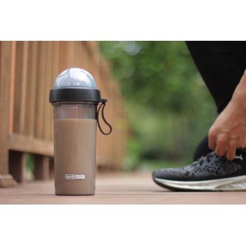 Двойная бутылка, бутылочка для двух напитков, 600мл, чёрная