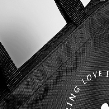 Ланч бэг из PEVA, Sharing Love высокая, на замке