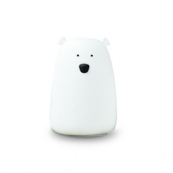 Сенсорный мягкий ночник Мишка с usb, 1200мАч, белый