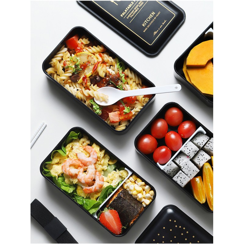 Ланч бокс bento Delicious, 1200 мл - черный