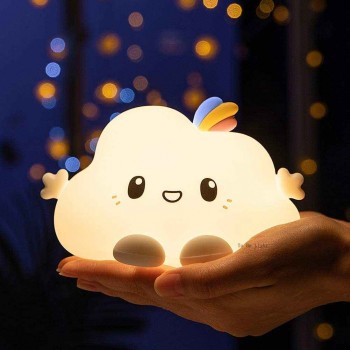 Детский аккумуляторный LED ночник Малышка тучка, белый