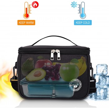 Термосумка для еды и напитков с ручкой, лачбег City 10л, черная