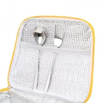 Термосумка - ланч бэг для еды с собой на 5л Zip, желтая