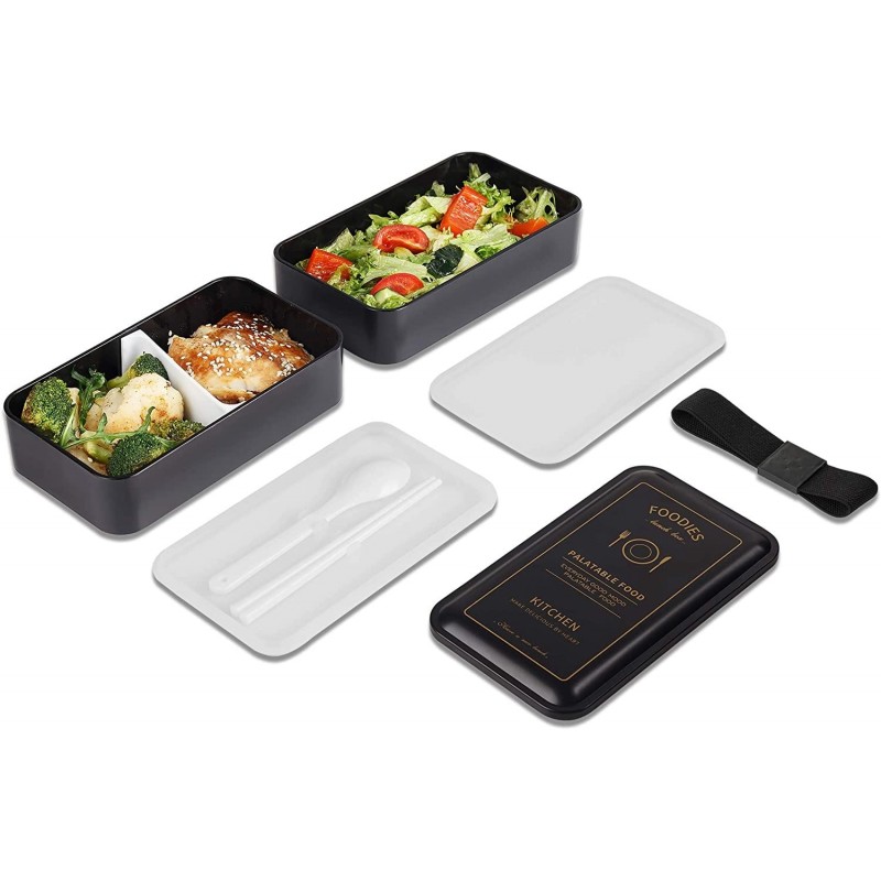 Ланч бокс bento Foodies , 1200 мл - черный