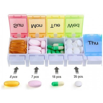 Таблетниця на 7 відділень, Pill box 7days