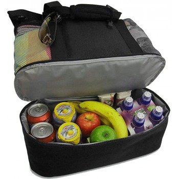 Сумка для пляжу/покупок із термовідділенням 2в1, чорна