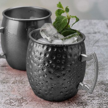 Металлическая барная кружка Kyiv Mule 550 мл, черная