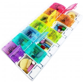 Таблетница на один день утро/вечер 14 отделений, Pill box 7days