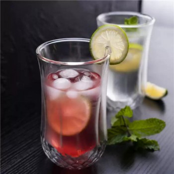 Скляний термостакан з подвійними стінками Діамант, 180 мл