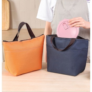 Термосумка ланчбег на замку з кишенею 8л Color, помаранчева