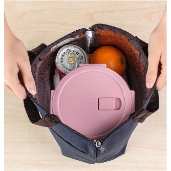 Термосумка ланчбег на замку з кишенею 8л Color, помаранчева