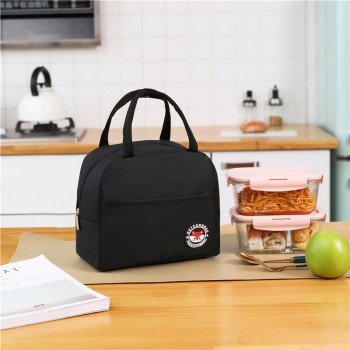  Термо сумка Lunch Bag ланч бег на замке Fox, черная
