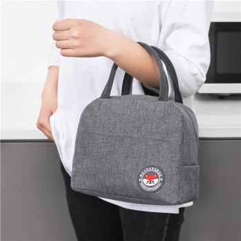  Термо сумка Lunch Bag ланч бег на замке Fox, серая