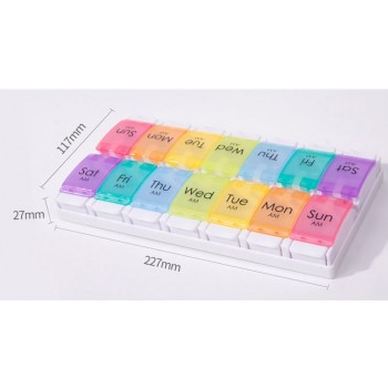 Таблетница на один день утро/вечер 14 отделений, Pill box 7days