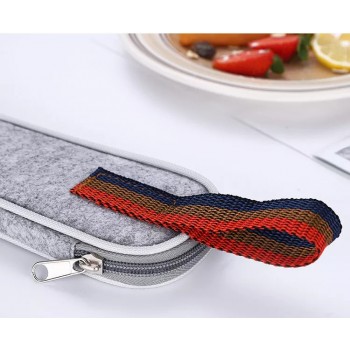 Набір столових приладів 5 предметів, у чохлі Luxe, золотий