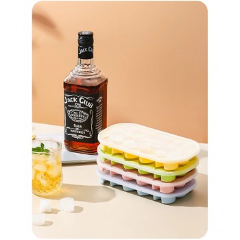 Силіконова форма для льоду сердечка, зірочки Ice Tray 18, блакитна