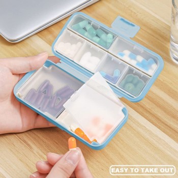 Органайзер для таблеток - таблетница Double Pillbox на 8 отделений, синяя