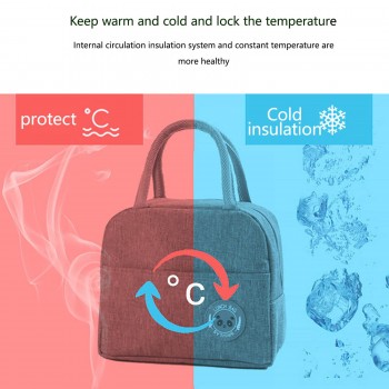 Ланч бэг - термосумка для еды с собой Panda, серая