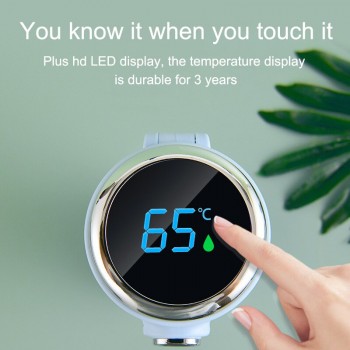 Умный термос с датчиком температуры и дисплеем Vacuum 420 мл - голубой