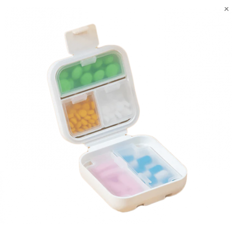 Мини органайзер для таблеток - таблетница Double Pillbox на 5 отделений, белая