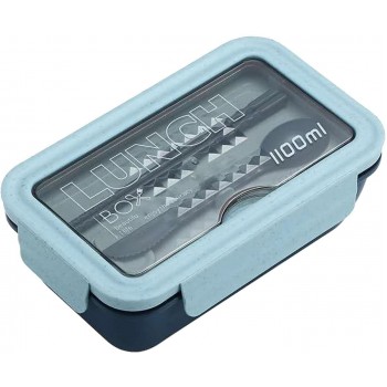 Еко ланч бокс із двома відділеннями Life 1100мл - блакитний