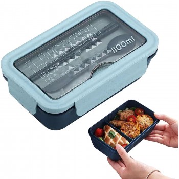 Еко ланч бокс із двома відділеннями Life 1100мл - блакитний