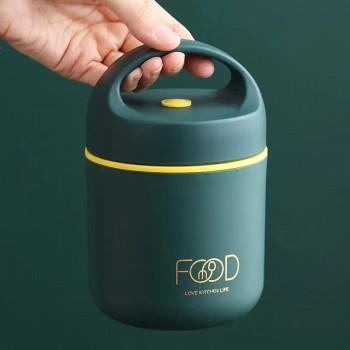 Комплект термосумка і ланч бокс - термо супниця Food 490 мл, зелений