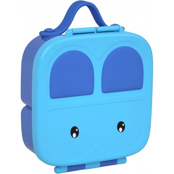 Якісний дитячий ланч бокс на 3 герметичні секції Bunny 1.4л, синій