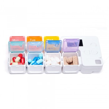 Таблетниця з таймером нагадуванням на 7 днів Tetris, райдужна