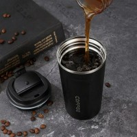 Металлическая термокружка Coffe Tumbler 500 мл - черная