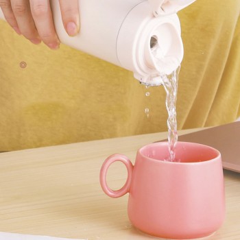 Умный термос с датчиком температуры и дисплеем Vacuum 420 мл - бежевый