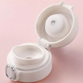 Умный термос с датчиком температуры и дисплеем Vacuum 420 мл - бежевый