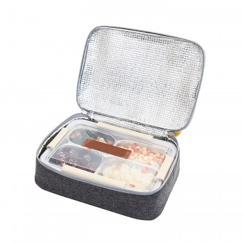 Плоска термосумка для ланч боксу 27×20×7 см Flat, сіра