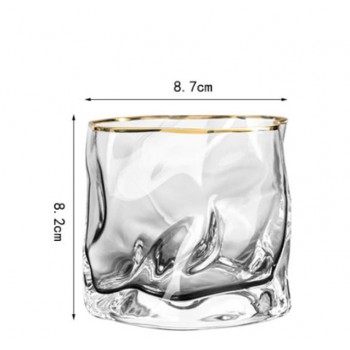 Набор стаканов для виски XO Old Fashion золотой ободок, 250 мл 6 шт