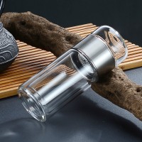 Стеклянная бутылка с двойными стенками для заварки чая Infuser, 400 мл