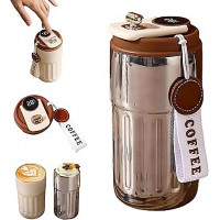 Термокружка для кофе Display Coffee 450мл с индикатором температуры и двойными стенками, серебряный