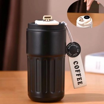 Термокружка для кофе Display Coffee 450мл с индикатором температуры и двойными стенками, черный