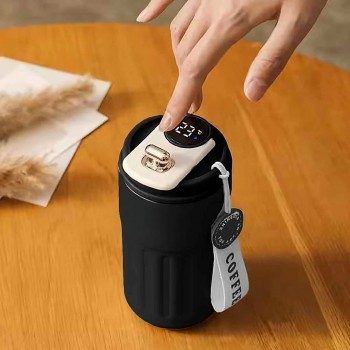 Термокружка для кофе Display Coffee 450мл с индикатором температуры и двойными стенками, черный
