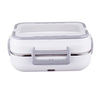 Ланч-бокс с подогревом Volt 12В/24В/220В + термосумка и приборы, судочек для обеда в авто и офис 1.5л, белый