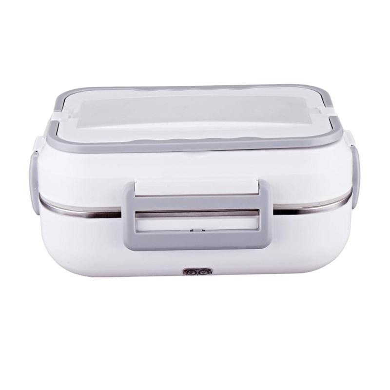Ланч-бокс с подогревом Volt 12В/24В/220В + термосумка и приборы, судочек для обеда в авто и офис 1.5л, белый