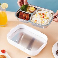 Ланч-бокс с подогревом Volt 12В/24В/220В + термосумка и приборы, судочек для обеда в авто и офис 1.5л, синий