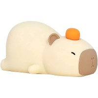 Ночник Капибарам Соня – силиконовая детская лампа с теплым светом и RGB, сенсорное управление, аккумулятор